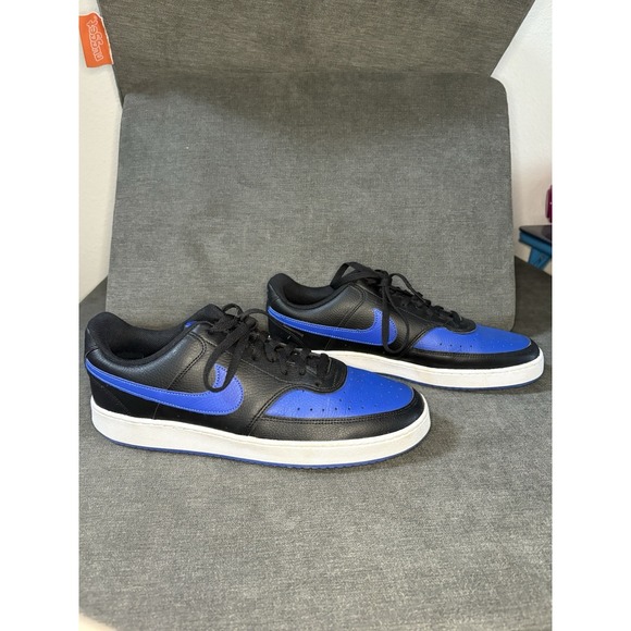 Size 12‎ - Nike Court Vision Low Black Game Royal Blue(DM8681-001) EUC